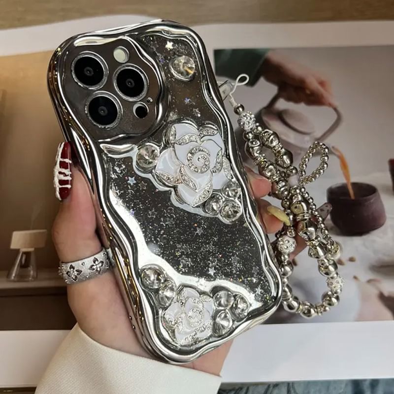 Floral Metallic Phone Case / Strap / Set