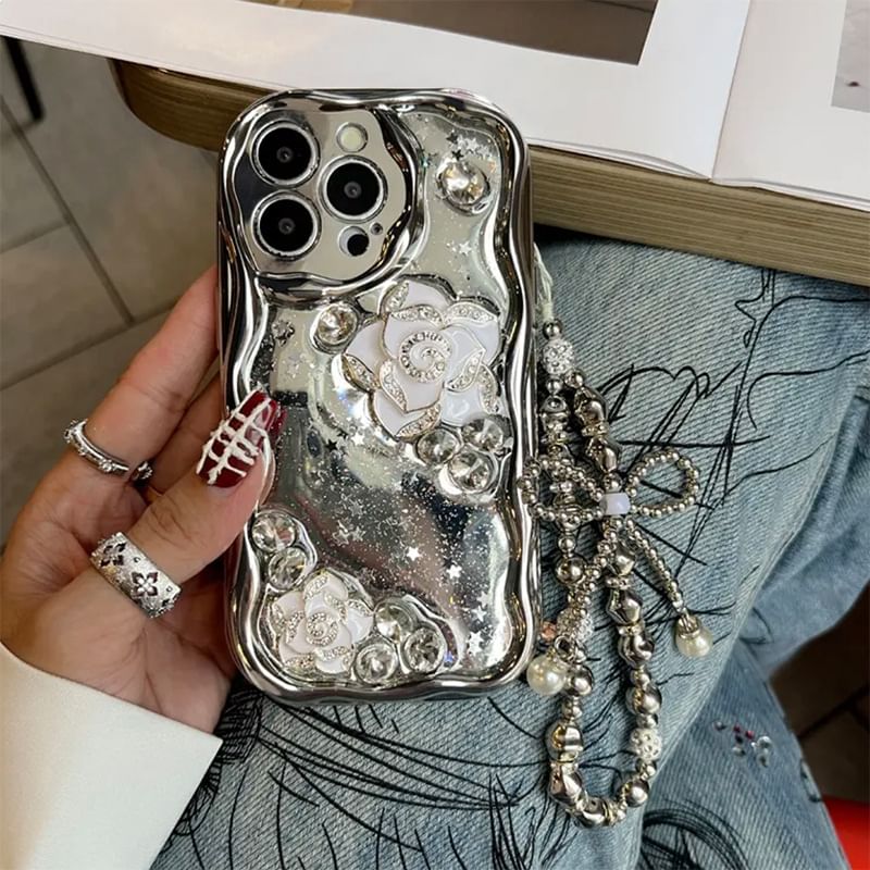 Floral Metallic Phone Case / Strap / Set