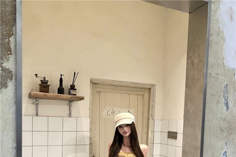 Patterned Print Asymmetrical Camisole Top