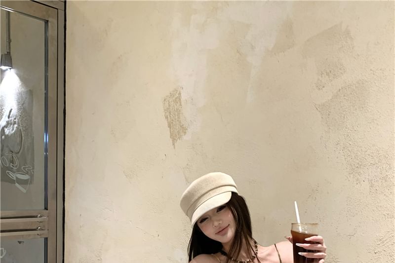 Patterned Print Asymmetrical Camisole Top