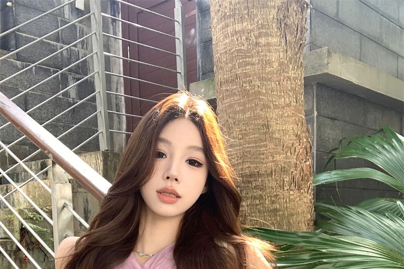 Sleeveless Plain Ruched Panel Bodysuit Top