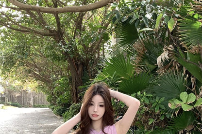 Sleeveless Plain Ruched Panel Bodysuit Top