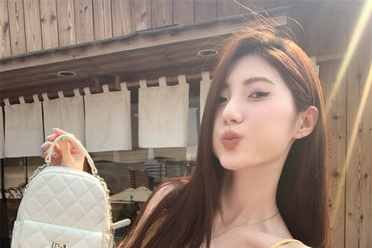 Spaghetti Strap Plain Embroidered Eyelet Mini A-Line Dress