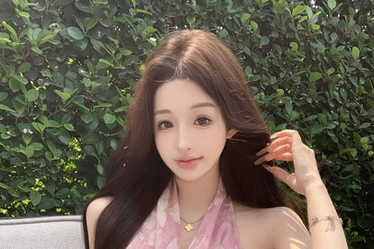 Halter Cowl Neck Floral Print Top