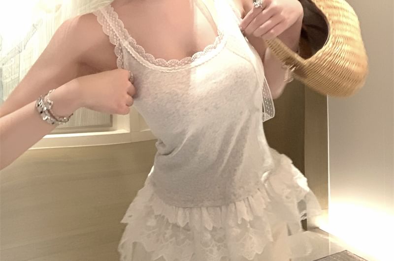 Lace Trim Camisole Top