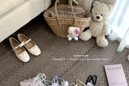 Set: V-Neck Lace Trim Knit Camisole Top + Round Neck Plain Cardigan