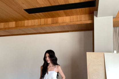 Notch Neck Plain Camisole Top / High Waist Floral Print Wide Leg Pants