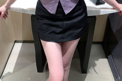 3/4 Sleeve Collared Plain Shirt