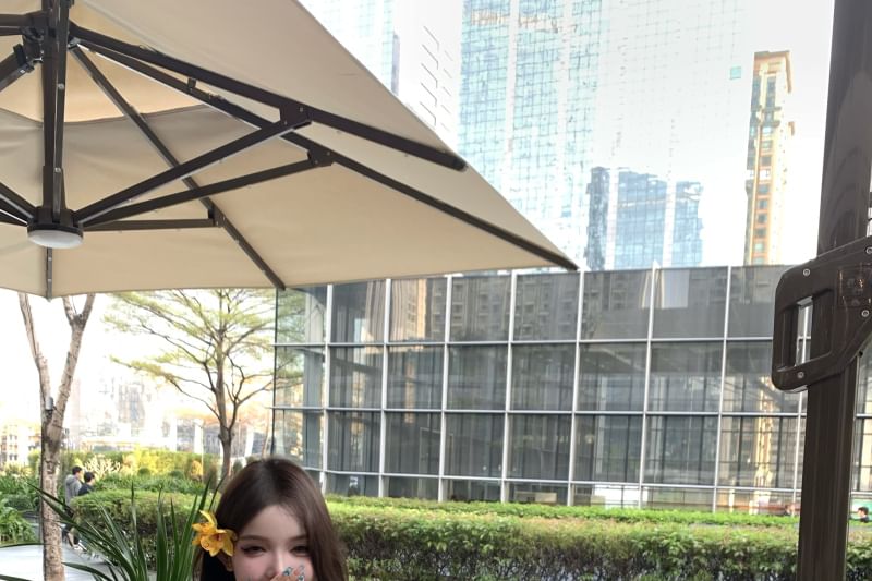 Long Sleeve Off Shoulder Floral Print Ruffle Blouse / High Waist Shorts