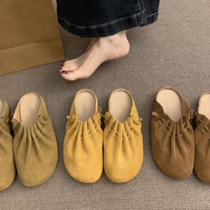 Faux Leather Cinched Mules