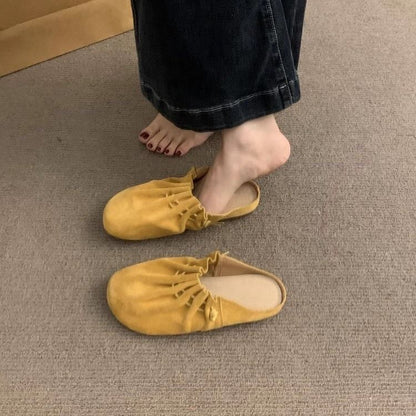 Faux Leather Cinched Mules