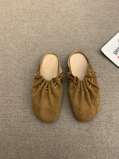 Faux Leather Cinched Mules