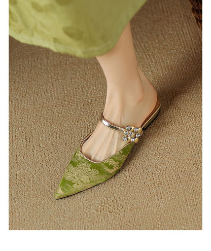 Low Heel Pointed Mules