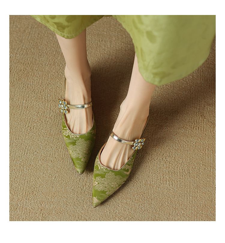 Low Heel Pointed Mules