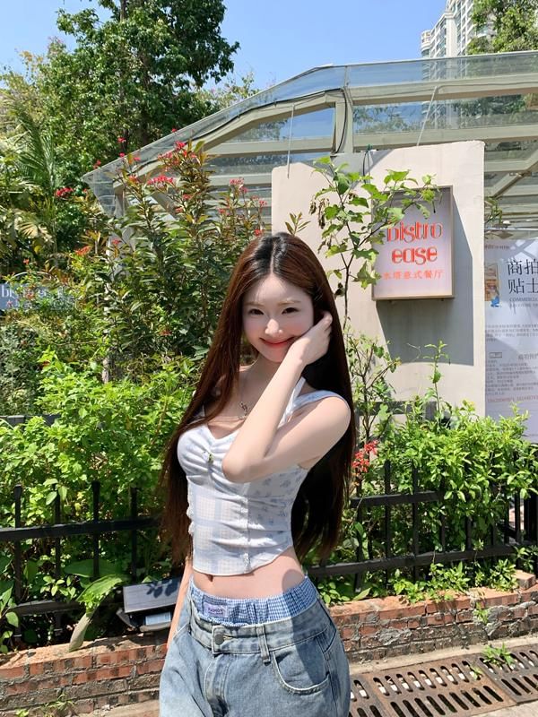 V-Neck Floral Print Bow Panel Camisole Top