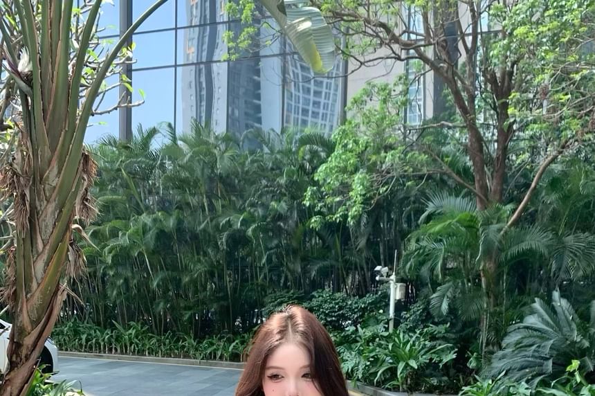 Cap Sleeve Scoop Neck Cartoon Print Bow Crop T-Shirt