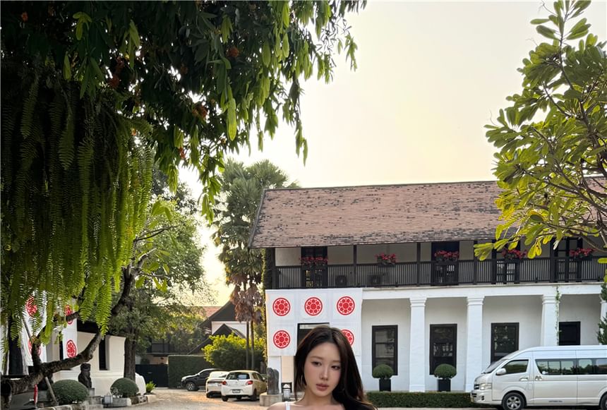 Off Shoulder Cutout Plain Top