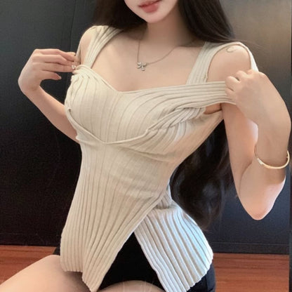 Short-Sleeve Cold Shoulder Plain Crop Top