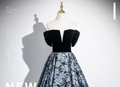 + Evening Sleeves Floral A-Line Jacquard Set: Gown Arm Strapless