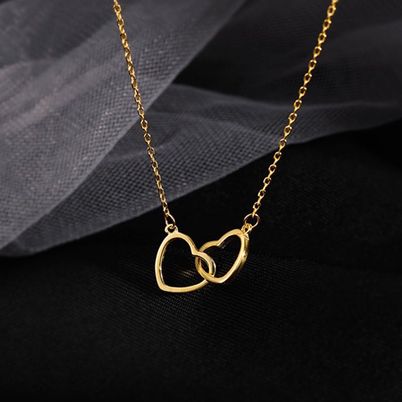 Interlocking Heart Pendant Necklace