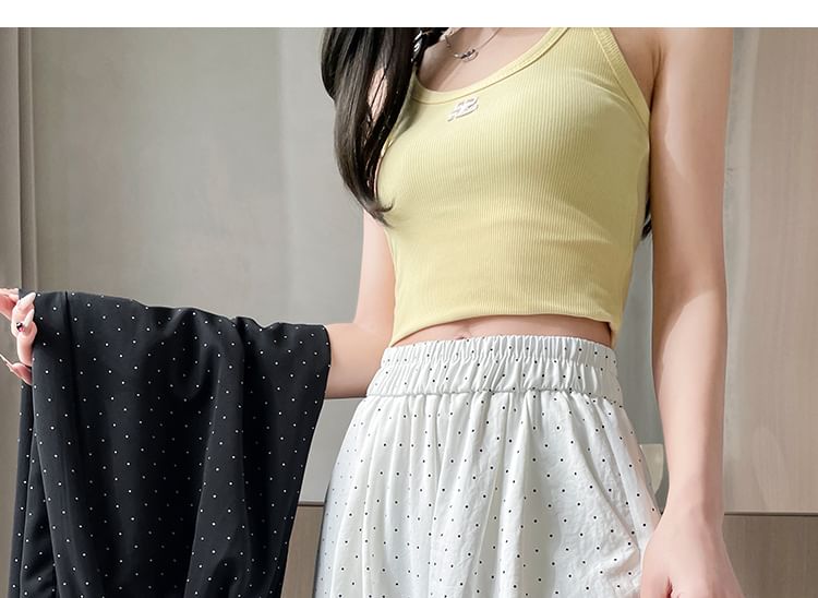 High Waist Dotted Wide Leg Pants (Various Designs)