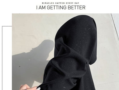 High Rise Glitter Lace Panel Wide Leg Slacks (Various Designs)