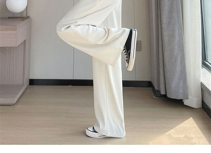 High Rise Plain Wide Leg Suit Pants (Various Designs)