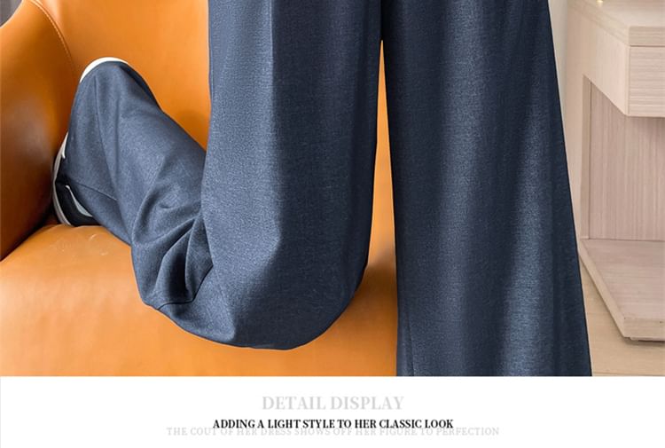 High Rise Plain Wide Leg Jeans (Various Designs)