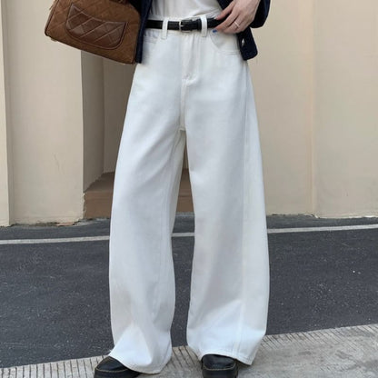 Low Waist Washed Wide Leg Jeans