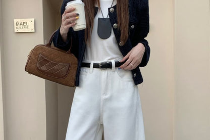 Low Waist Washed Wide Leg Jeans