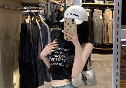 High Waist Washed Fringed Trim Denim Hot Pants