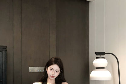 One-Shoulder Plain Mini Bodycon Dress