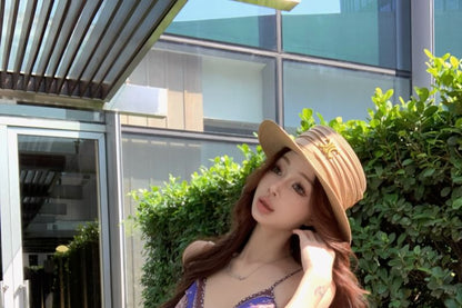 V-Neck Paisley Print Peplum Camisole Top