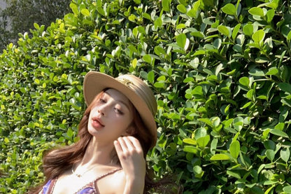 V-Neck Paisley Print Peplum Camisole Top