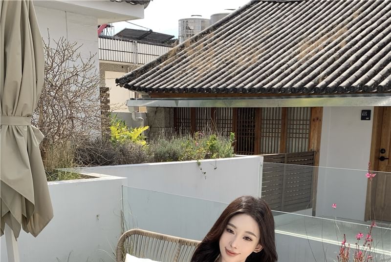 Sheer Embroidered Jacket Flower Zip