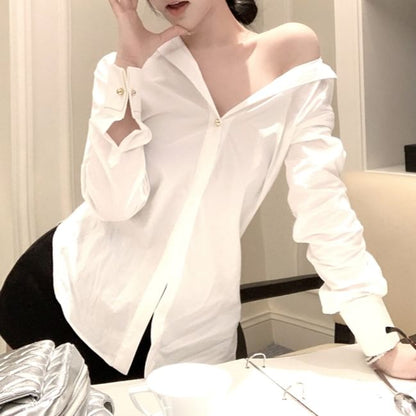 Long-Sleeve Plain Shirt