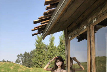 Printed Asymmetrical Ruffled Camisole Top