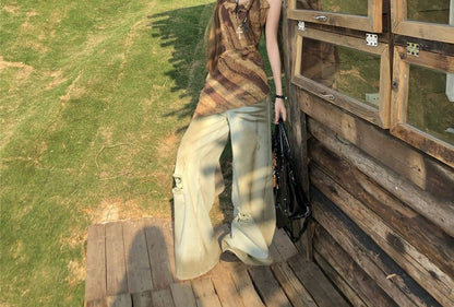 Printed Asymmetrical Ruffled Camisole Top