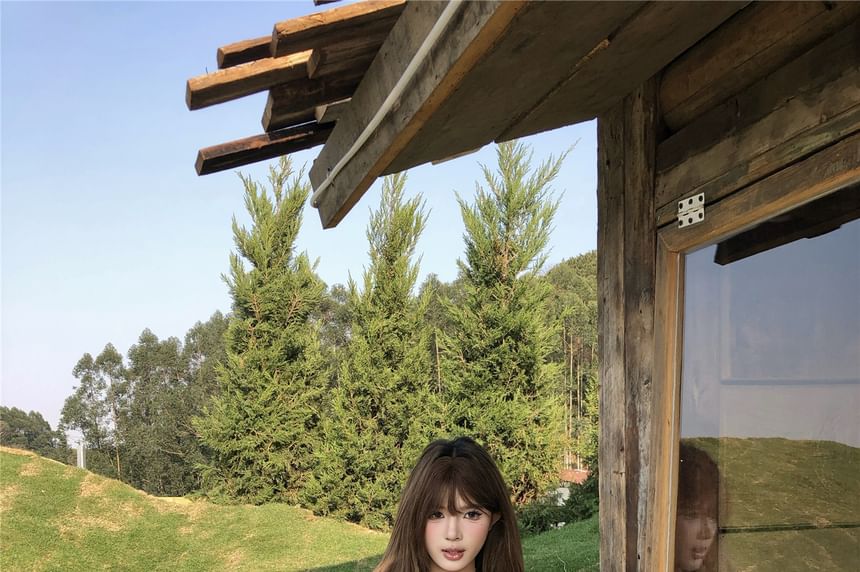 Printed Asymmetrical Ruffled Camisole Top