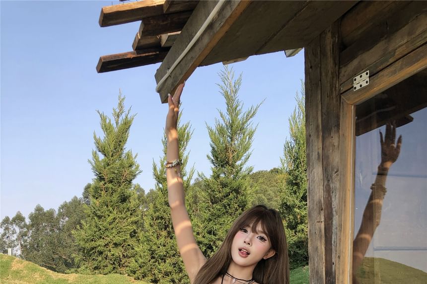 Printed Asymmetrical Ruffled Camisole Top