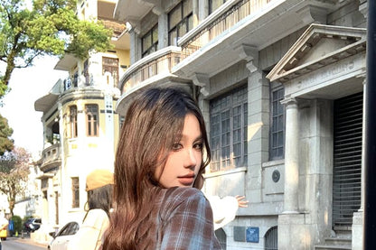 Plaid Button-Up Shirt