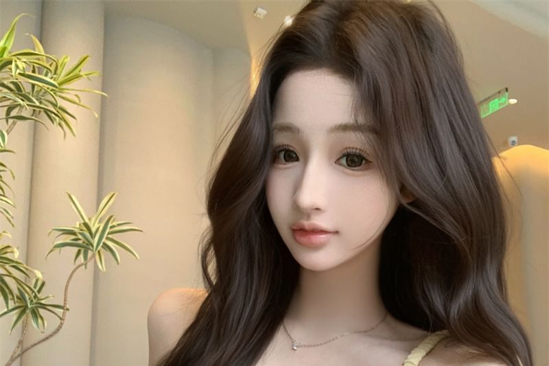 Plain Shirred Ruffled Crop Camisole Top / Mid Waist Wide Leg Pants