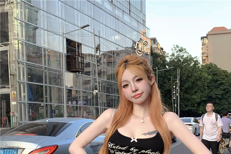 Mid Rise Washed Tassel Trim Mini A-Line Denim Skirt