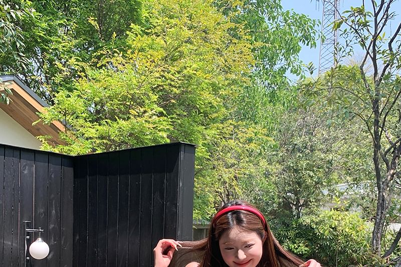 Halter-Neck Striped Shirred Button-Up Shirt