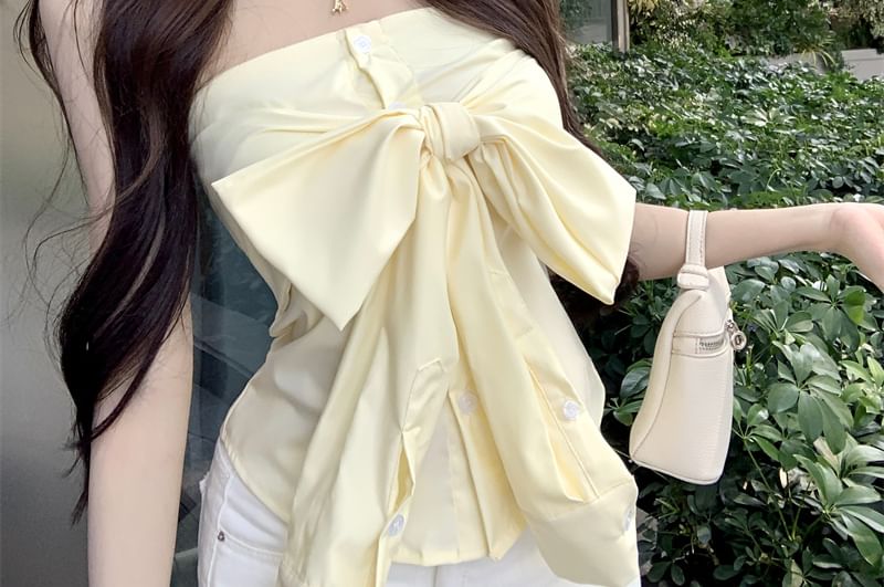 Plain Bow Tube Top