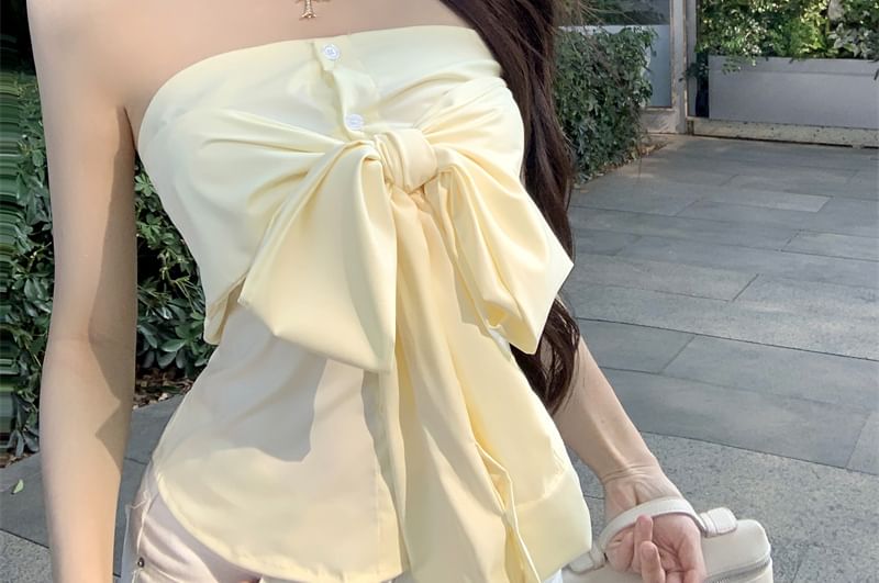 Plain Bow Tube Top