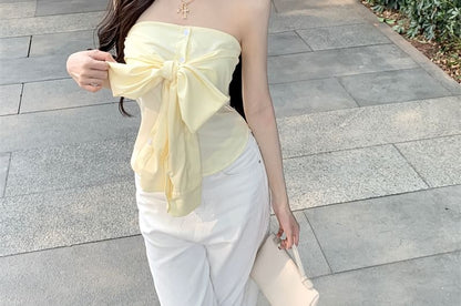 Plain Bow Tube Top