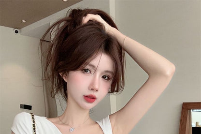 Asymmetrical One-Shoulder Plain Buckled Crop Top