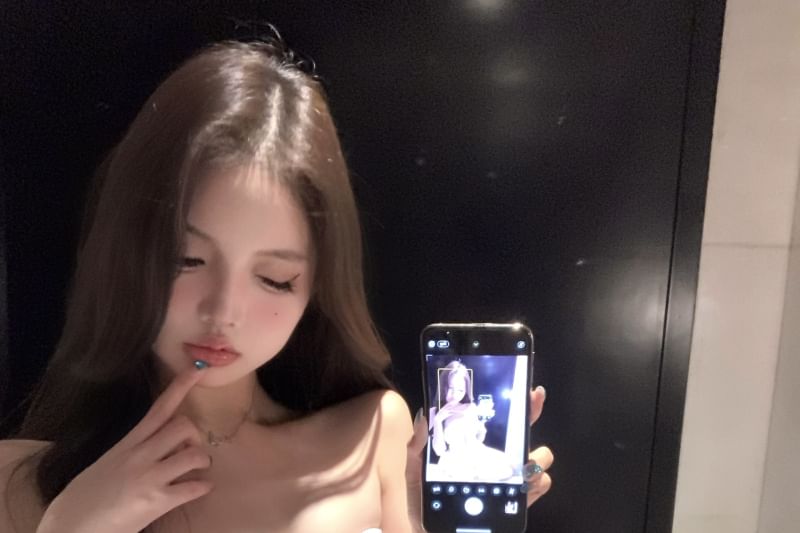 Plain Floral Tube Top