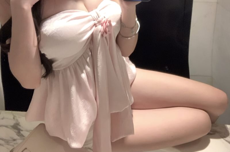 Plain Floral Tube Top